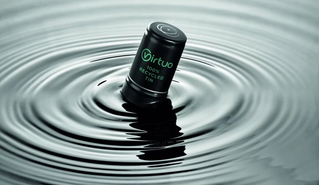 Cápsulas de estaño reciclado